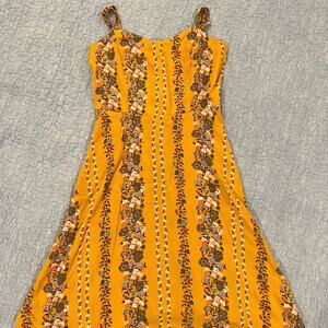Old Navy Yellow Flower Print Mini Dress